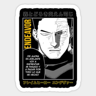 Endeavor Manga fanart Sticker